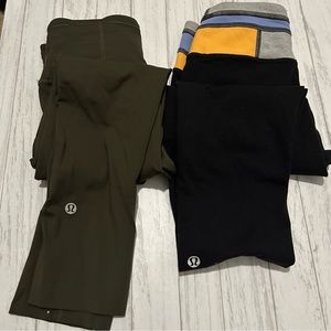 TWO SZ 2 Lululemon leggings bundle